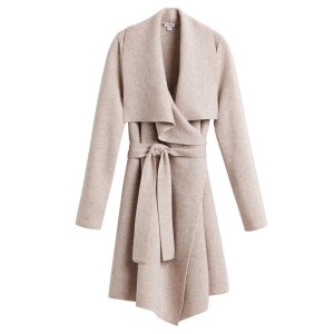 Abrigos Cuyana Lana Cashmere Corta Wrap Mujer Beige | FPU1250GT