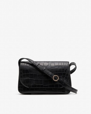 Bolsa De Hombro Cuyana Concertina Mujer Negras | IND7796IX