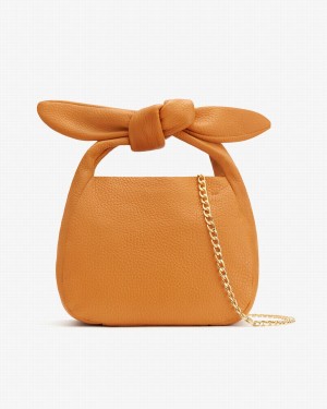Bolsa De Hombro Cuyana Mini Bow Mujer Amarillo | TTL2689SE
