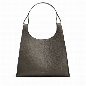 Bolsa De Hombro Cuyana Oversized Double Loop Mujer Verde Oscuro | LSM3355DM