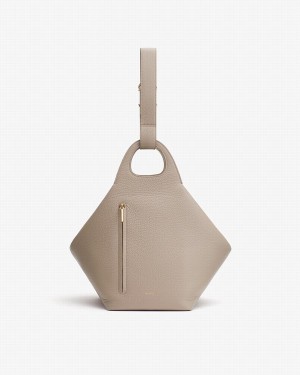 Bolsa De Hombro Cuyana Paloma Mujer Gris | XWR6726ZZ