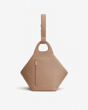Bolsa De Hombro Cuyana Paloma Mujer Kaki | NQY2244HC