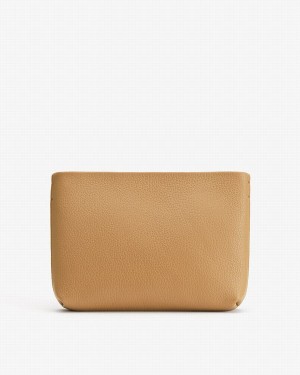 Bolso Pequeño Cuyana Mini Cremallera Mujer Amarillo Marrones | QNZ6886ZS