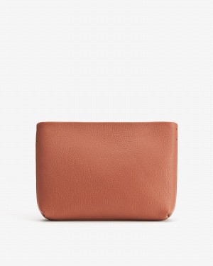 Bolso Pequeño Cuyana Mini Cremallera Mujer Rojas Marrones | TTZ4367DS
