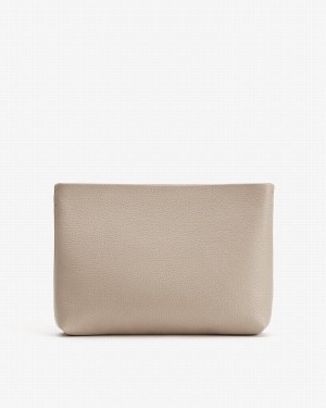 Bolso Pequeño Cuyana Small Cremallera Mujer Gris | LHT499KM
