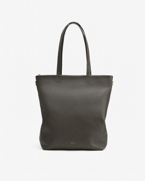 Bolso Tote Cuyana Altas Easy Cremallera Mujer Verde Oscuro | GCG6158KB