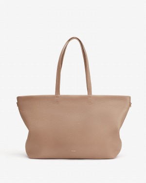 Bolso Tote Cuyana Classic Easy Cremallera Mujer Kaki | CIB9630PZ