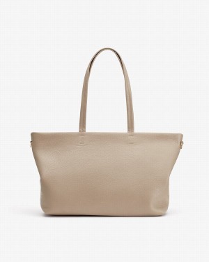 Bolso Tote Cuyana Small Easy Cremallera Mujer Gris | WYC1022DX