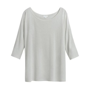 Camiseta Cuyana Organic Pima Drape-Back Mujer Gris | ZLH5991EZ