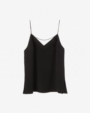 Camiseta Tirantes Cuyana Silk Cami Mujer Negras | WZV378QA