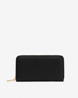 Carteras Cuyana Classic Zip Around Mujer Negras | QOK3496RX