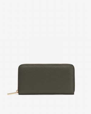 Carteras Cuyana Classic Zip Around Mujer Verde Oscuro | KGX1674QH