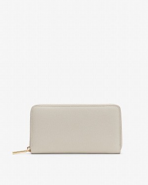 Carteras Cuyana Classic Zip Around Mujer Gris Claro | LES2540WB