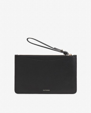 Carteras Cuyana Slim Wristlet Mujer Negras | OOD3192XE