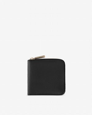 Carteras Cuyana Small Classic Zip Around Mujer Negras | MBP417DZ