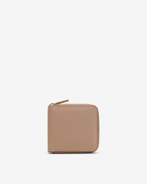 Carteras Cuyana Small Classic Zip Around Mujer Kaki | SSS8347WG