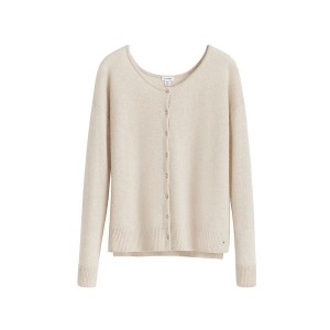 Cárdigan Cuyana Single-Origin Cashmere Mujer Blancas | OZP4585OQ
