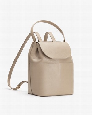 Mochilas Cuyana Cuero Mujer Gris | TXQ841PN