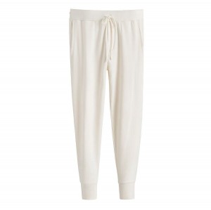 Pantalon Cuyana French Terry Tapered Lounge Mujer Blancas | CRW74FV