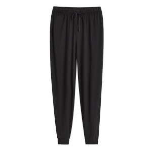 Pantalon Cuyana Organic Pima Tapered Mujer Negras | KZV9210KI