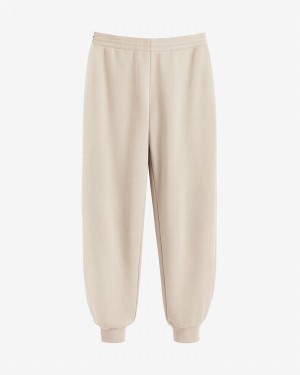 Pantalones Jogger Cuyana Terry Sculpted Mujer Creme Blancas | KVT8822TR