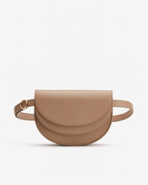 Riñonera Cuyana Double Moon Mujer Kaki | TVC3867ZJ