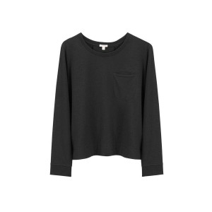 Sudaderas Cuyana French Terry Pleat-Back Mujer Negras | WUO2994TA