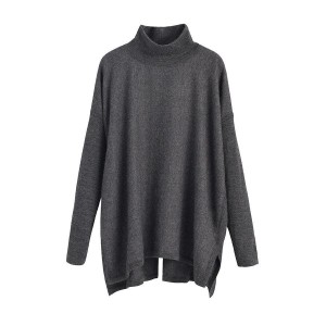 Suéteres Cuyana Alpaca Open-Back Turtleneck Mujer Gris | MZU385UU