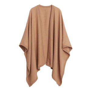 Suéteres Cuyana Baby Alpaca Square Edge Cape Mujer Marrones | BSH3339FC