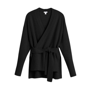 Suéteres Cuyana Cashmere Soft Wrap Mujer Negras | ONF3112QK