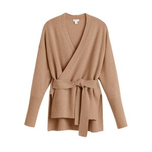 Suéteres Cuyana Cashmere Soft Wrap Mujer Marrones | TZT1070VA