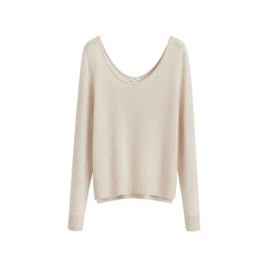 Suéteres Cuyana Single-Origin Cashmere Scoop Neck Mujer Blancas | TYM4988JB