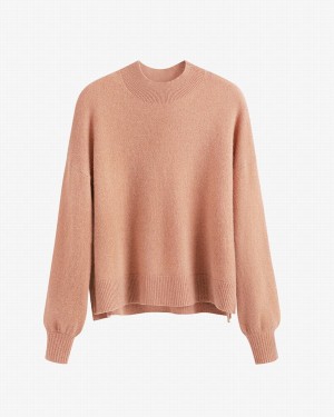 Suéteres Cuyana Single Origin Cashmere Cropped Mujer Beige | QIB2071QO