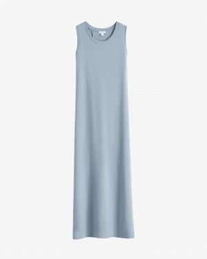 Vestido Cuyana Drape-Back Mujer Azules | YTV3972DA