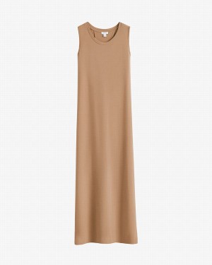 Vestido Cuyana Drape-Back Mujer Marrones | AWV8691TQ
