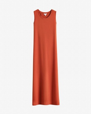 Vestido Cuyana Drape-Back Mujer Naranjas | UPP6141OF