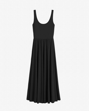 Vestido Cuyana Scoop Neck Mujer Negras | TAV167GI