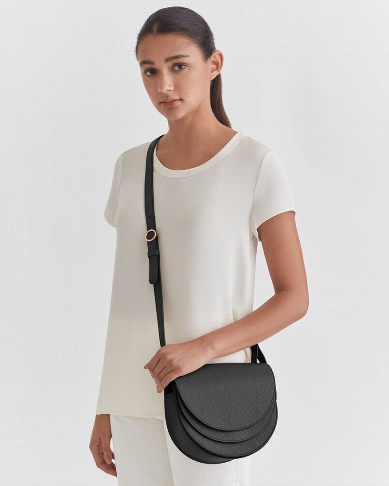 Alforjas Cuyana Double Moon Mujer Negras | WYN592XO