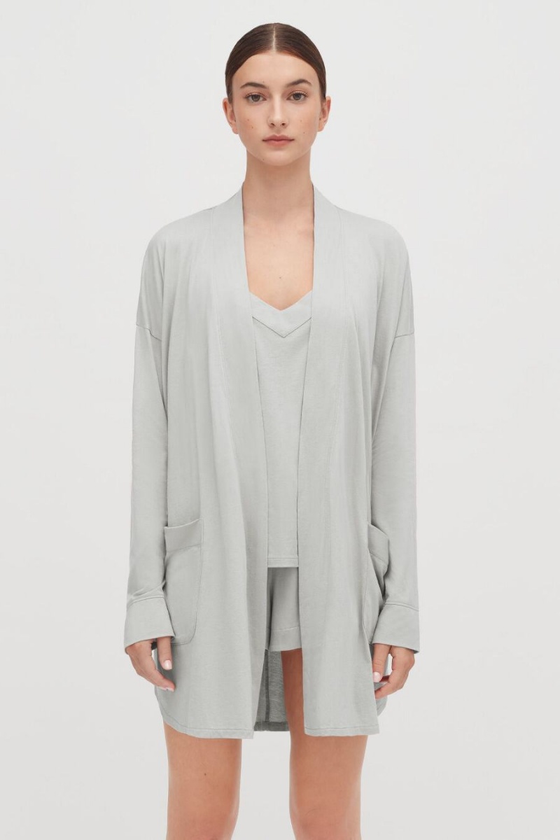 Bata De Baño Cuyana Organic Pima Mujer Gris | MQD9839XJ