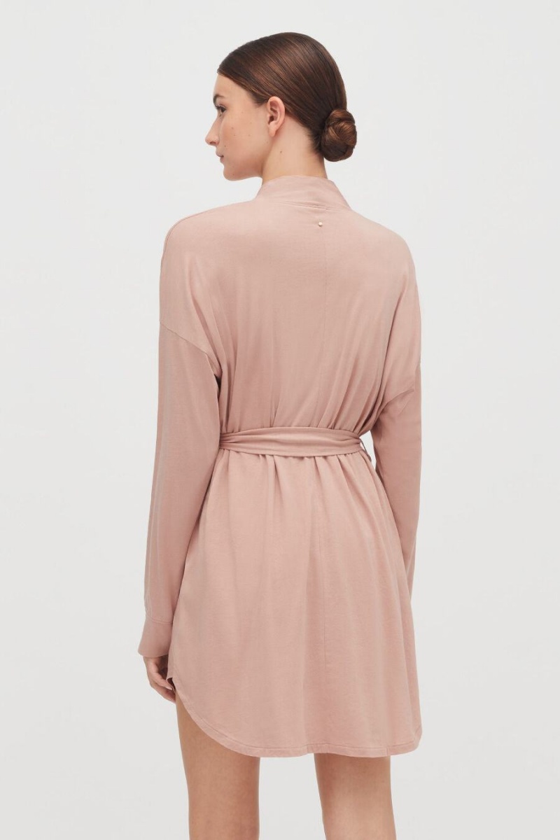 Bata De Baño Cuyana Organic Pima Mujer Rosas | ZNU3633JO