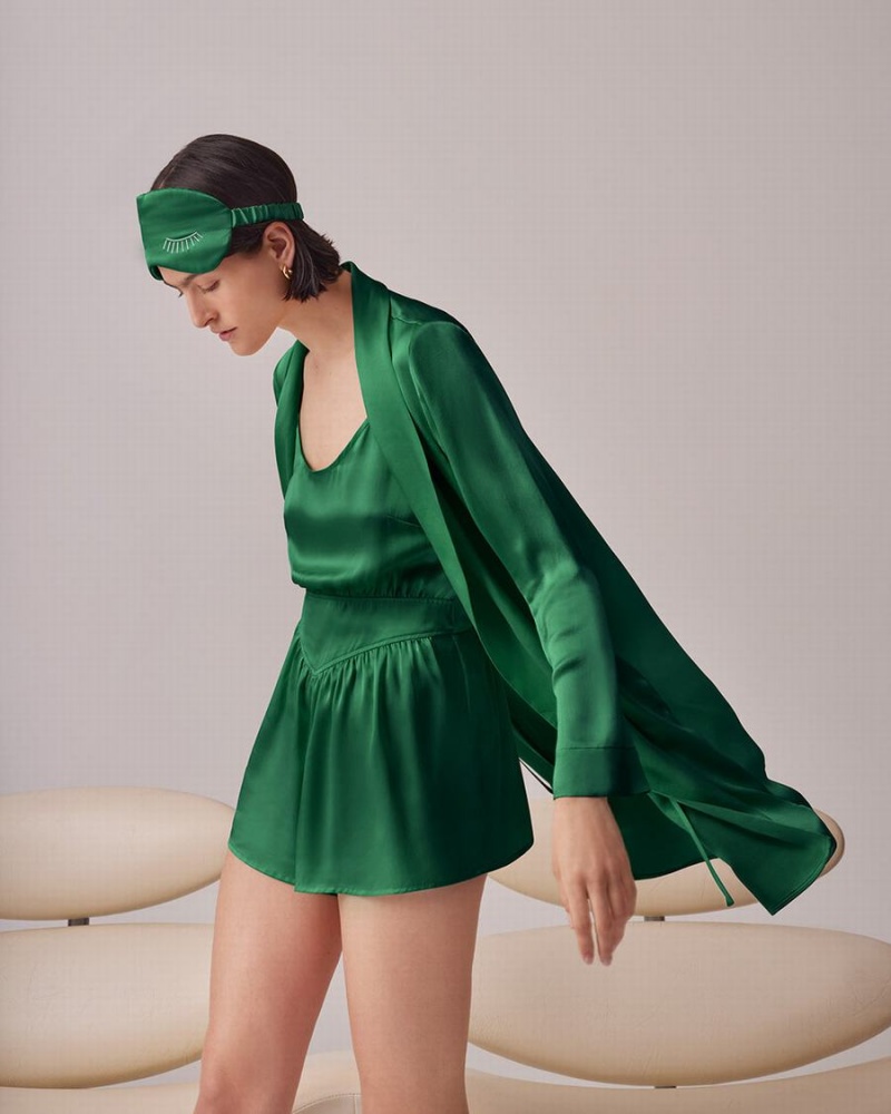 Bata De Baño Cuyana Washable Charmeuse Mujer Verde | EKQ5681KJ