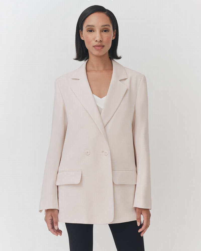 Blazers Cuyana Relaxed Mujer Creme Blancas | RKK4568XR