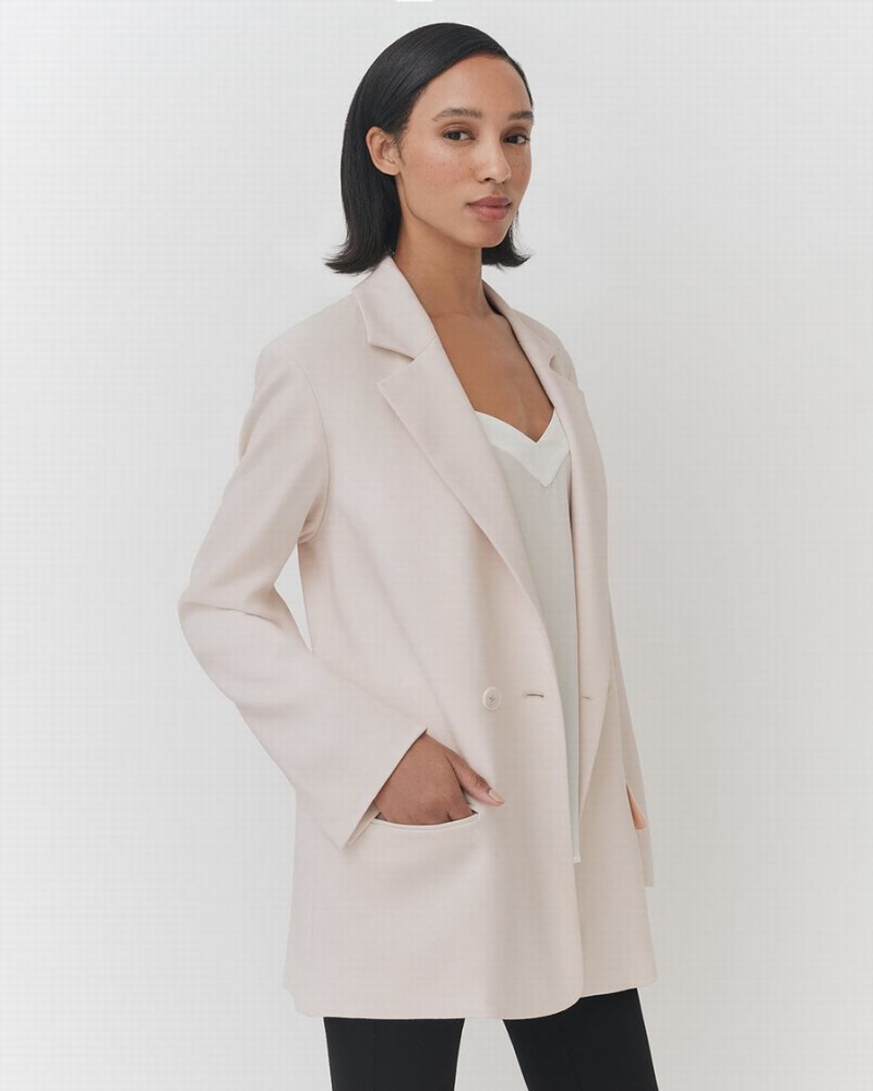 Blazers Cuyana Relaxed Mujer Creme Blancas | RKK4568XR