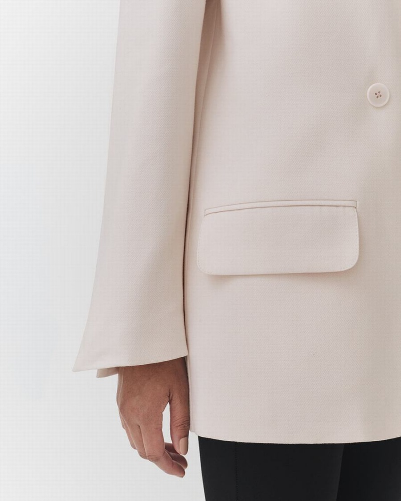 Blazers Cuyana Relaxed Mujer Creme Blancas | RKK4568XR