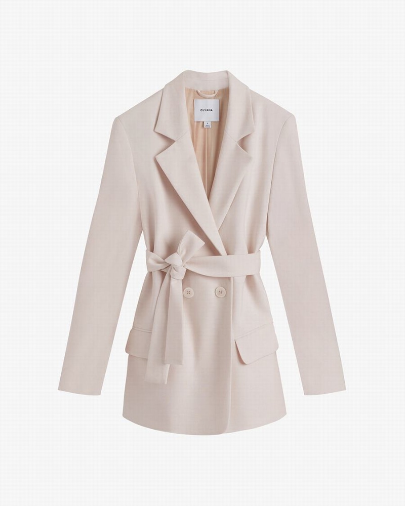 Blazers Cuyana Relaxed Mujer Creme Blancas | RKK4568XR