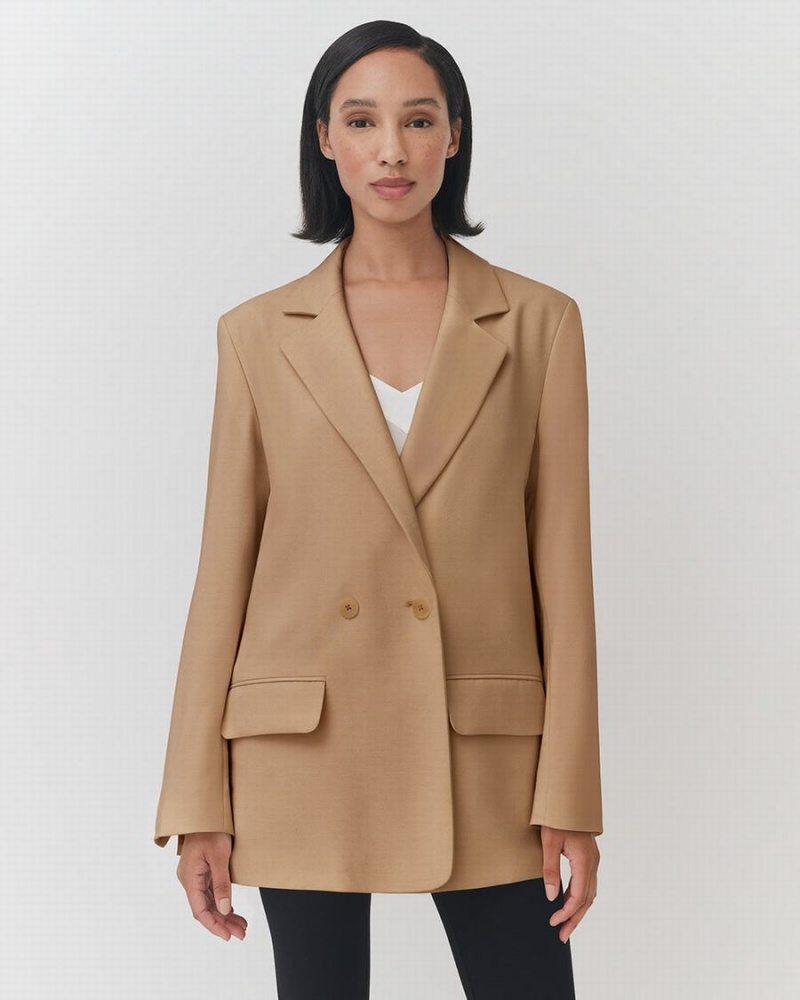Blazers Cuyana Relaxed Mujer Marrones | TEG340KC