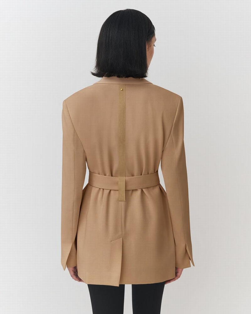 Blazers Cuyana Relaxed Mujer Marrones | TEG340KC