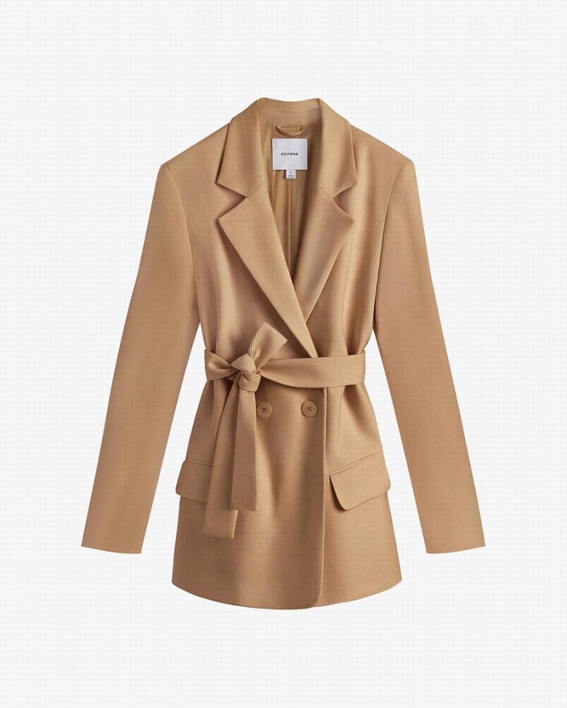 Blazers Cuyana Relaxed Mujer Marrones | TEG340KC