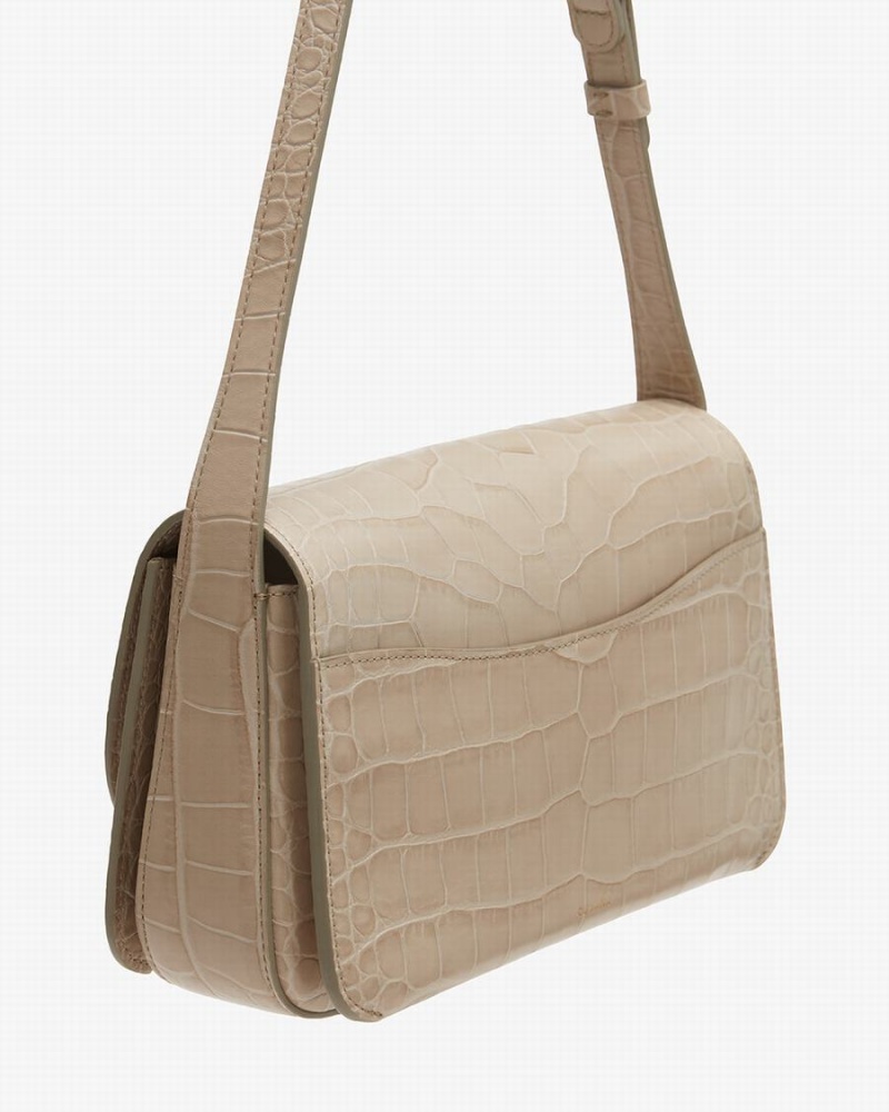 Bolsa De Hombro Cuyana Concertina Mujer Gris | TDR228SS
