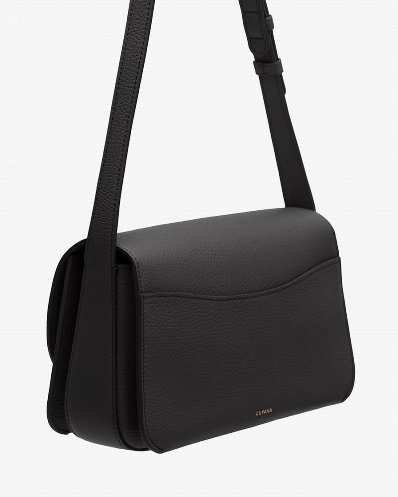 Bolsa De Hombro Cuyana Concertina Mujer Negras | KOP3979KV